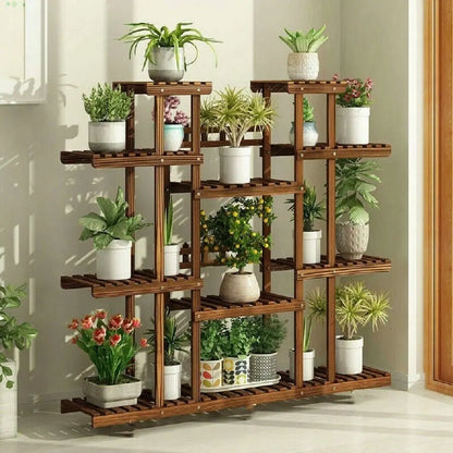Wooden Plant Shelf Flower Pot Stand Indoor Outdoor, Plant Stand