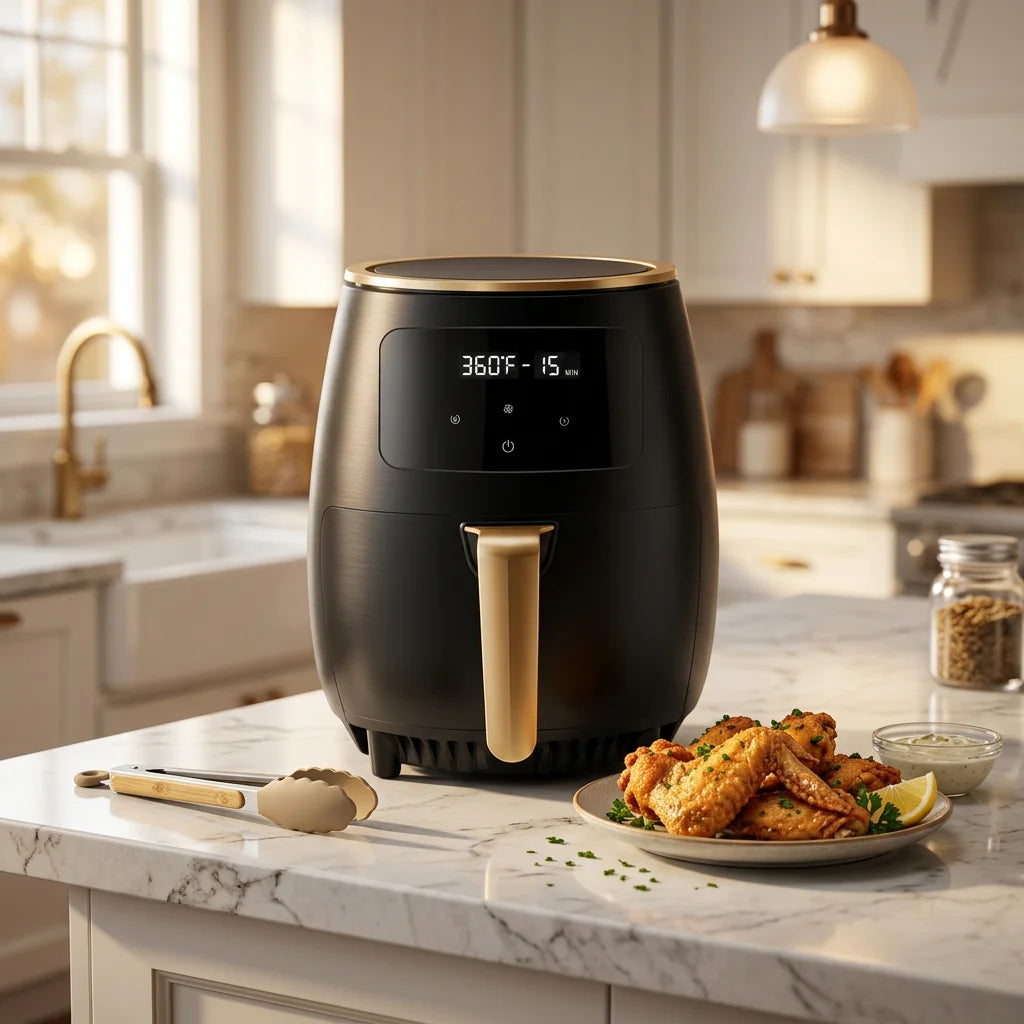 4.5L Air Fryer, Capable of Frying, baking, Roasting, Heating Food, with LED Digital Touch Screen...