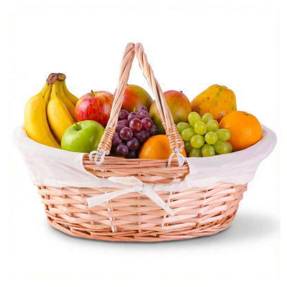 Natural Willow Wicker Basket with Handle – Multi-Purpose....