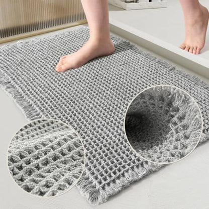 Washable Bathroom Rugs, 16 X24 Inches Grey