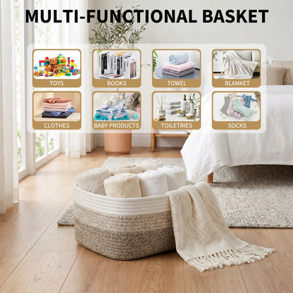 Cotton Rope Storage Basket Woven Basket