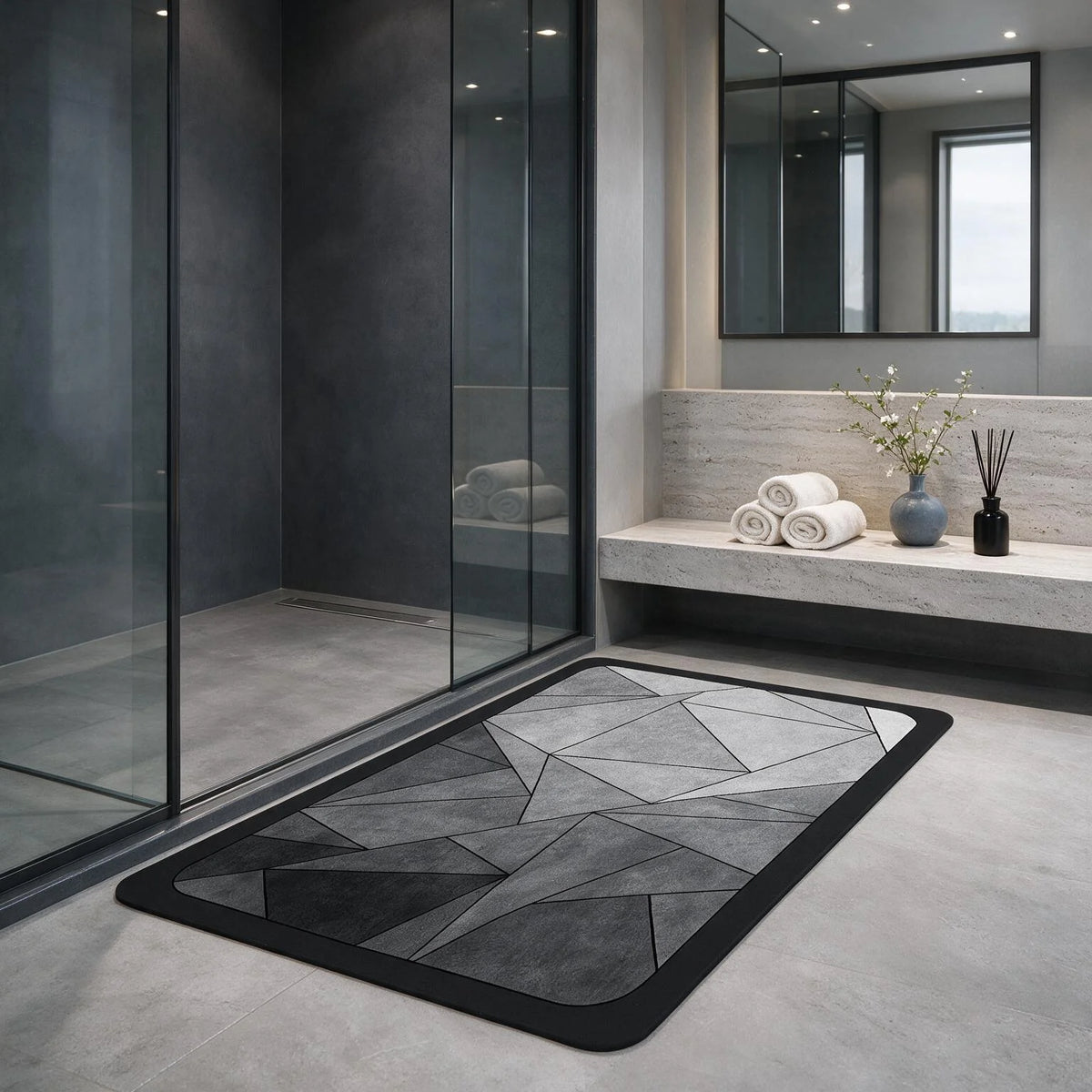 Bathroom Rug Diatomaceous Earth Mat Rubber Backing Non Slip