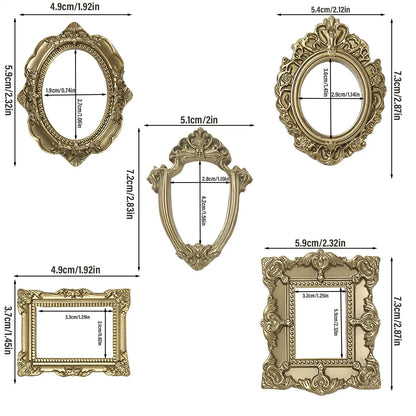 Miniature Picture Frames 5 Pcs Vintage Small