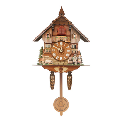 Vintage Wooden Cuckoo Wall Clock with Bird Chime, 25*10*50cm, AA Battery Needed....