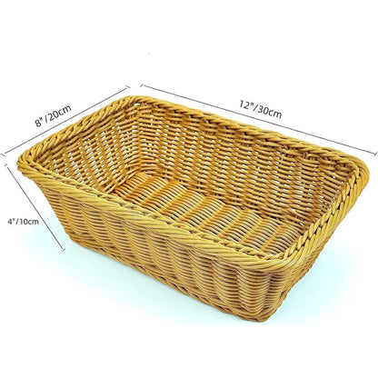Handwoven Rattan Wicker Basket, Organizer for Fruits, Vegetables, Snacks....