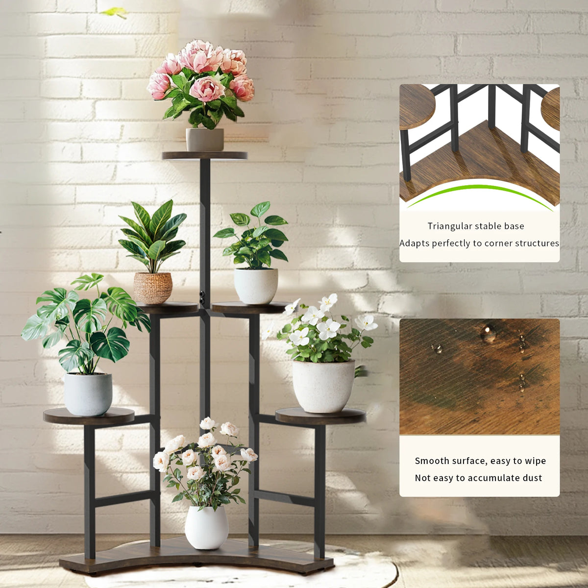 5 Tiered Tall Corner Plant Stand.....