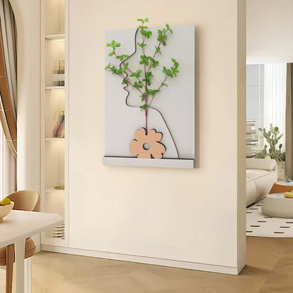 Sandstone LED Wall Art Side Face Sculpture, W 20 Inch's, H 27.5 Inch's