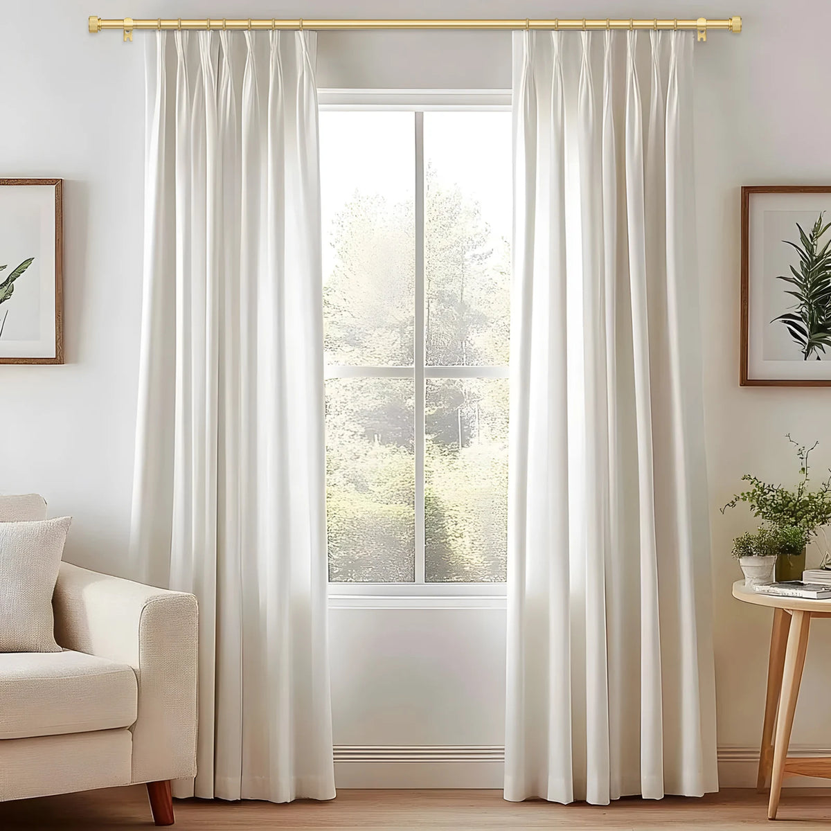 1 Set Of Double Heavy-Duty 5/8 Dia. Curtain Rod, Telescoping, 3 Sizes, 3 Colors.....