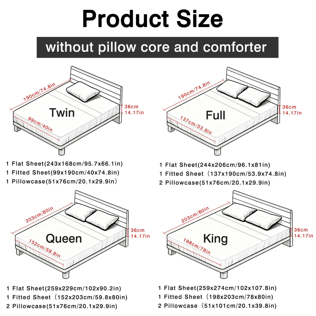 3pcs/4PCS Cooling Satin Bed Sheet Set, Shrink-Resistant, Fade-Resistant, Hypoallergenic, Breathable, Flat Sheet & Fitted Sheet & Pillow Cases
King, Queen, Full, Twin
