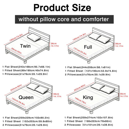 3pcs/4PCS Cooling Satin Bed Sheet Set, Shrink-Resistant, Fade-Resistant, Hypoallergenic, Breathable, Flat Sheet & Fitted Sheet & Pillow Cases
King, Queen, Full, Twin