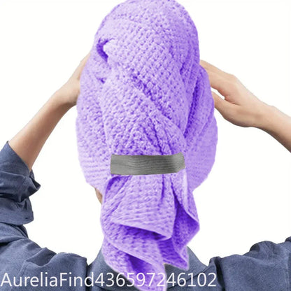 24x40 Inch 6 Colors, Microfiber Quick Dry Hair Towel, Very Absorbent & Soft, with Elastic Band....