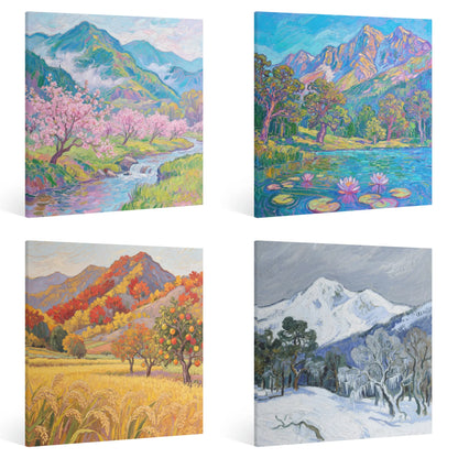The Four Seasons Canvas Oil Painting HD Print Wall Art, Many Different Sizes....