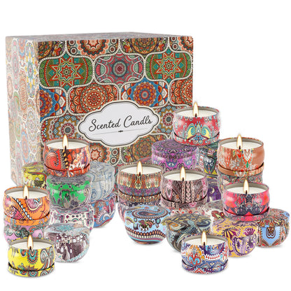 36 Scented candles, soy wax for various fragrances, 2.5 Oz