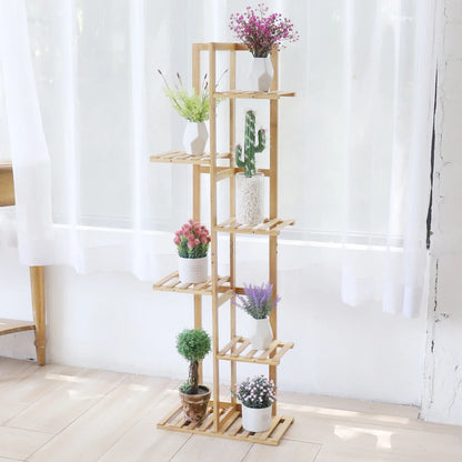 Natural Bamboo Plant Stand, Indoor Outdoor,15.7x8x48 inch's....