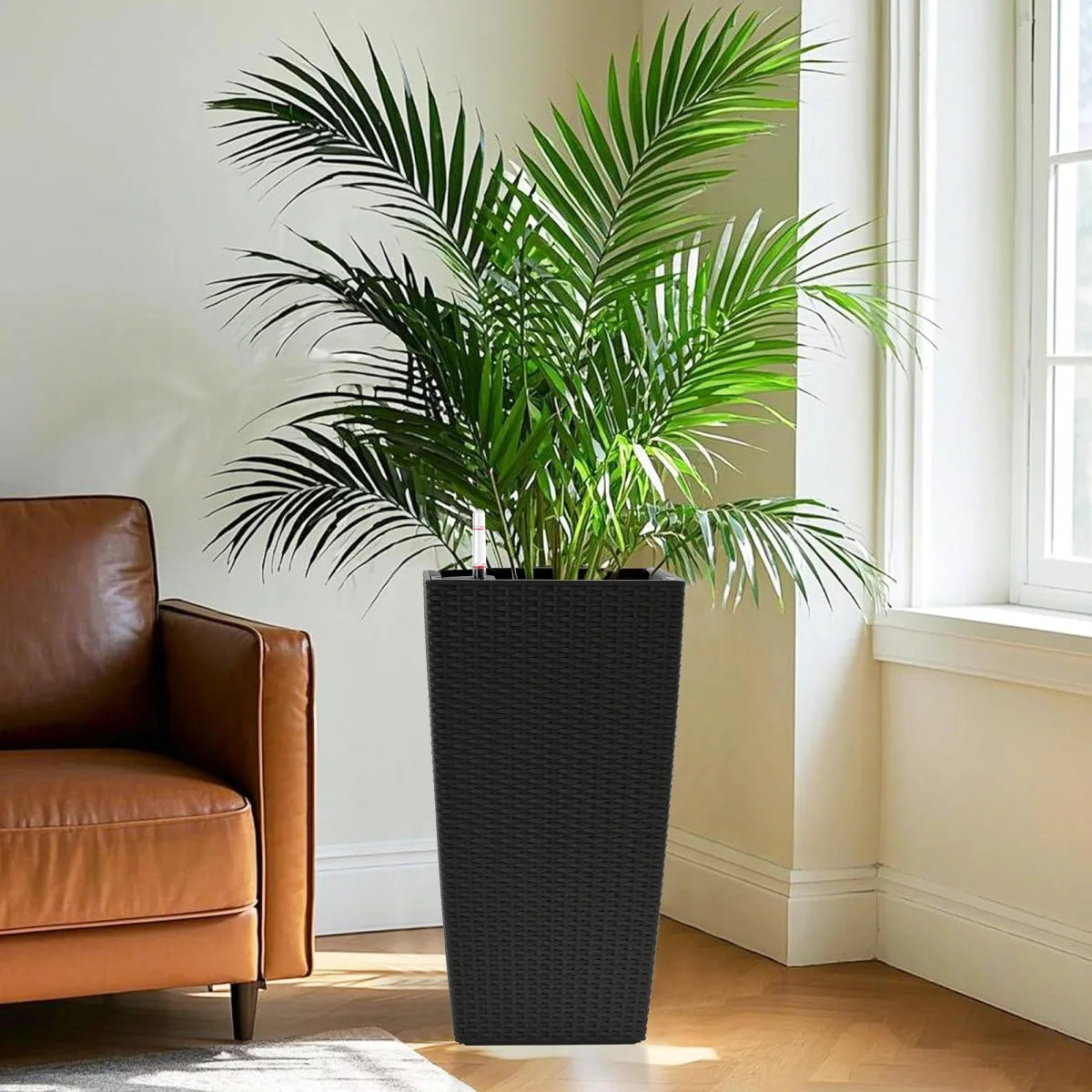 30 in Tall Large Flower Pots Planter with Self-Watering Drainage Holes and Inner Trays Indoor Outdoor
