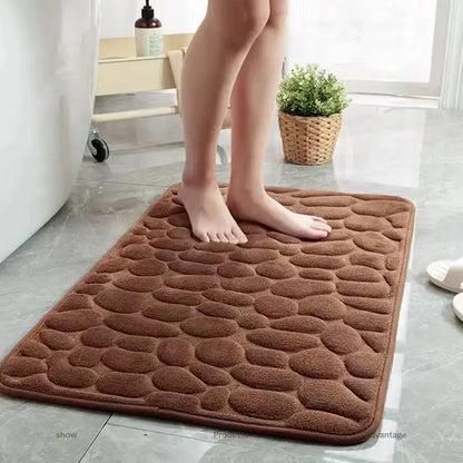 Non Slip Bathroom Mat Cobblestone Pattern, Absorbent, Machine Washable.....