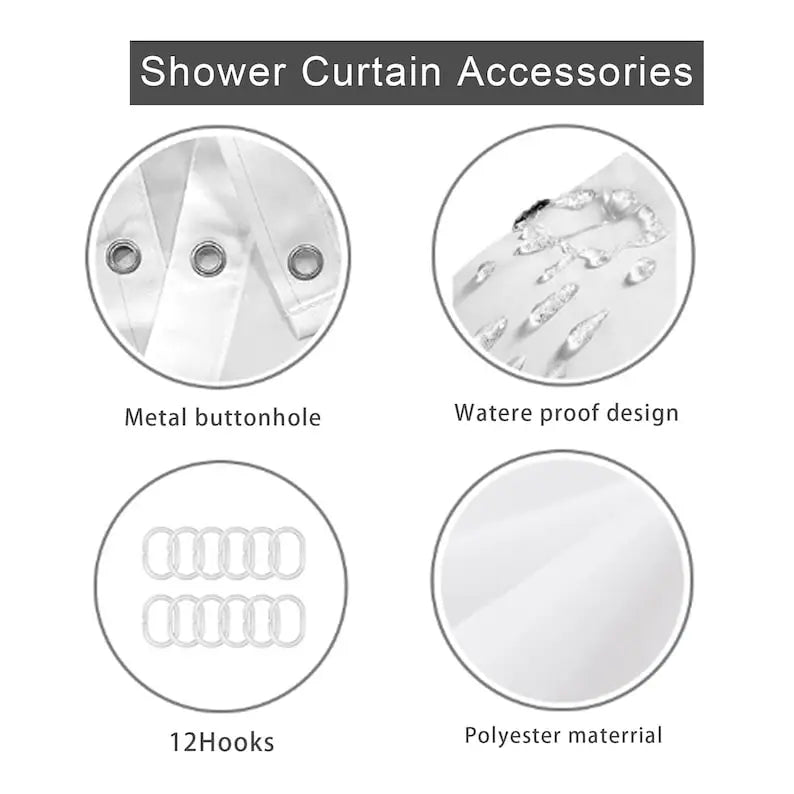 Watercolor Autumn Maple Leaf Shower Curtain, With 12 Rod Hooks, Waterproof 2 Sizes....