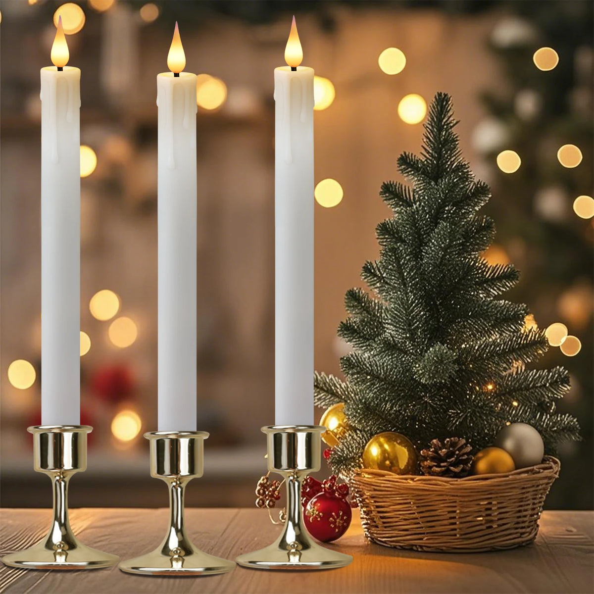 6 Pcs, 9.4 Inch Flameless Candles, Battery Operated Remote Timer 2 AA Battery's Needed...