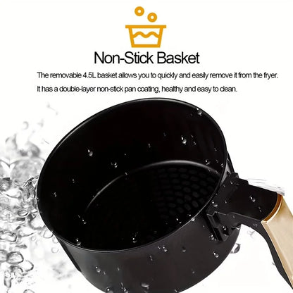 4.5L Air Fryer, Capable of Frying, baking, Roasting, Heating Food, with LED Digital Touch Screen...