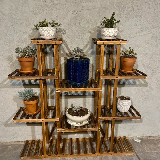 Wooden Plant Shelf Flower Pot Stand Indoor Outdoor, Plant Stand