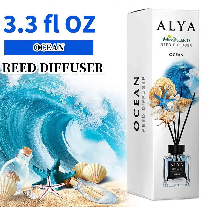 3.3oz Reed Diffuser Set with 14 Different Scents & 4 Incense Sticks, Essential Oil Air Freshener....