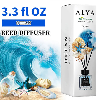 3.3oz Reed Diffuser Set with 14 Different Scents & 4 Incense Sticks, Essential Oil Air Freshener....