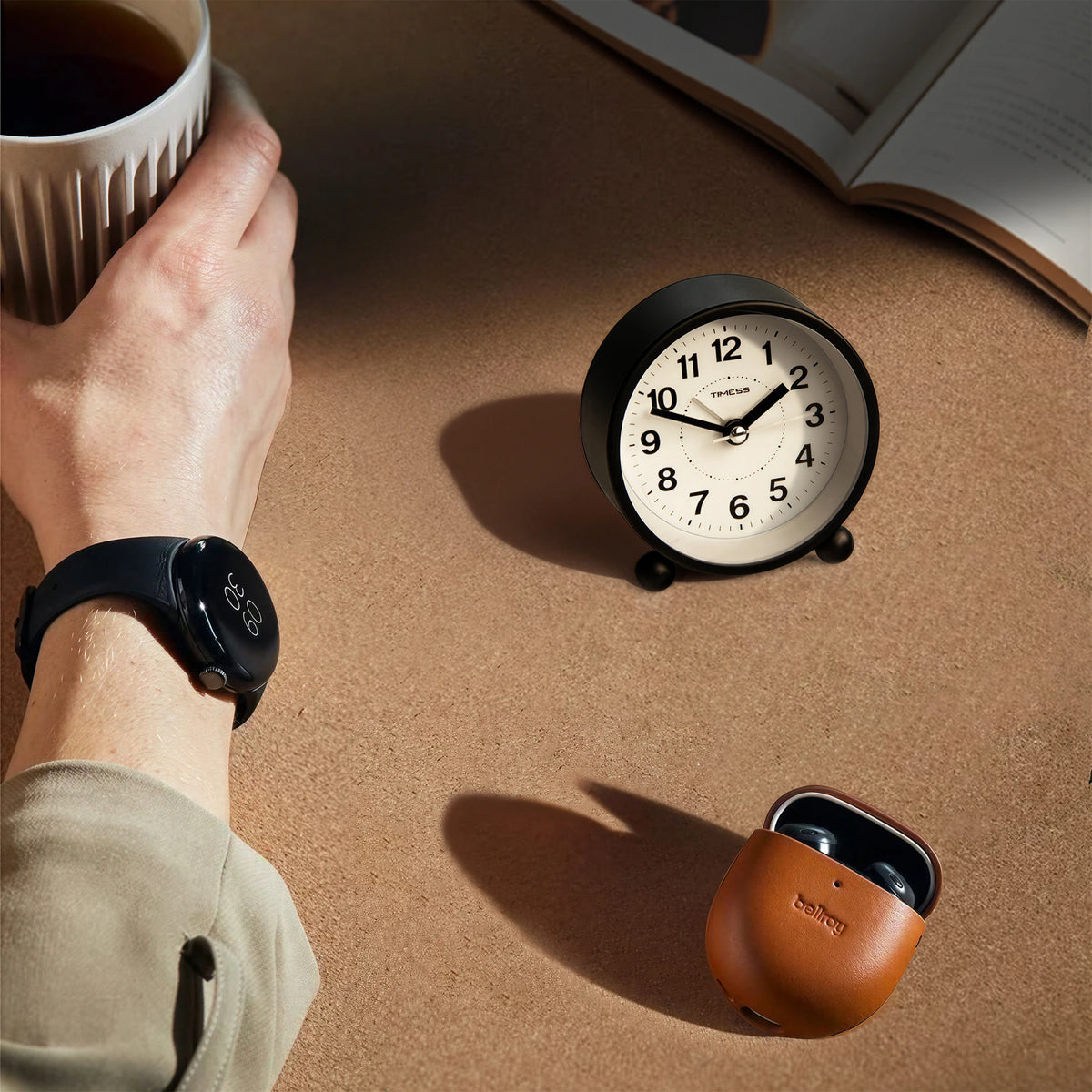 3.4 Inch Small Analog Alarm Clock, Silent Non-Ticking Clock with Loud Alarm, Battery Operated. 3 Colors....