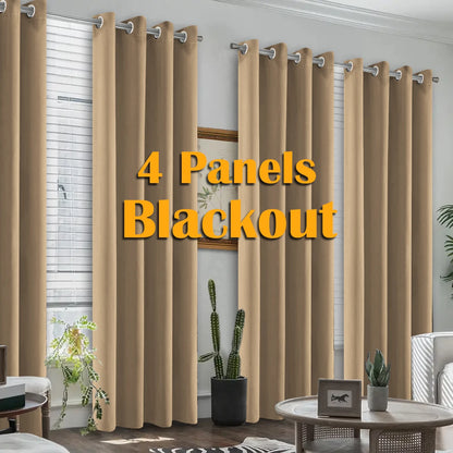 4PCS Blackout Curtains, Heat-Insulated Grommet Curtains For Darkening, 6 Colors, Many Sizes.....