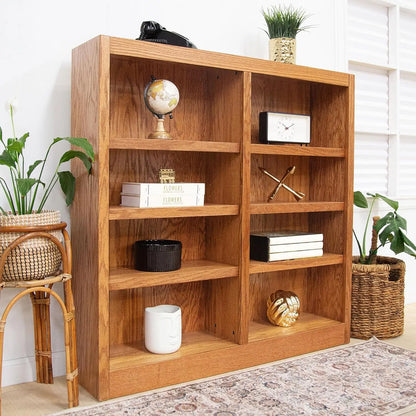 Storage shelves - Wood Bookcase, 48 x 48 - Oak, Customized