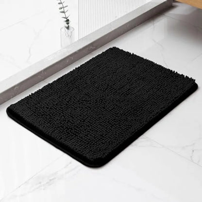 Bathroom Rug - Plush Chenille Non-Slip, Washable, Soft, Thick