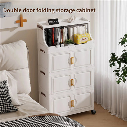 Multi-layer Plastic Storage Rack Stand Foldable Floor-standing