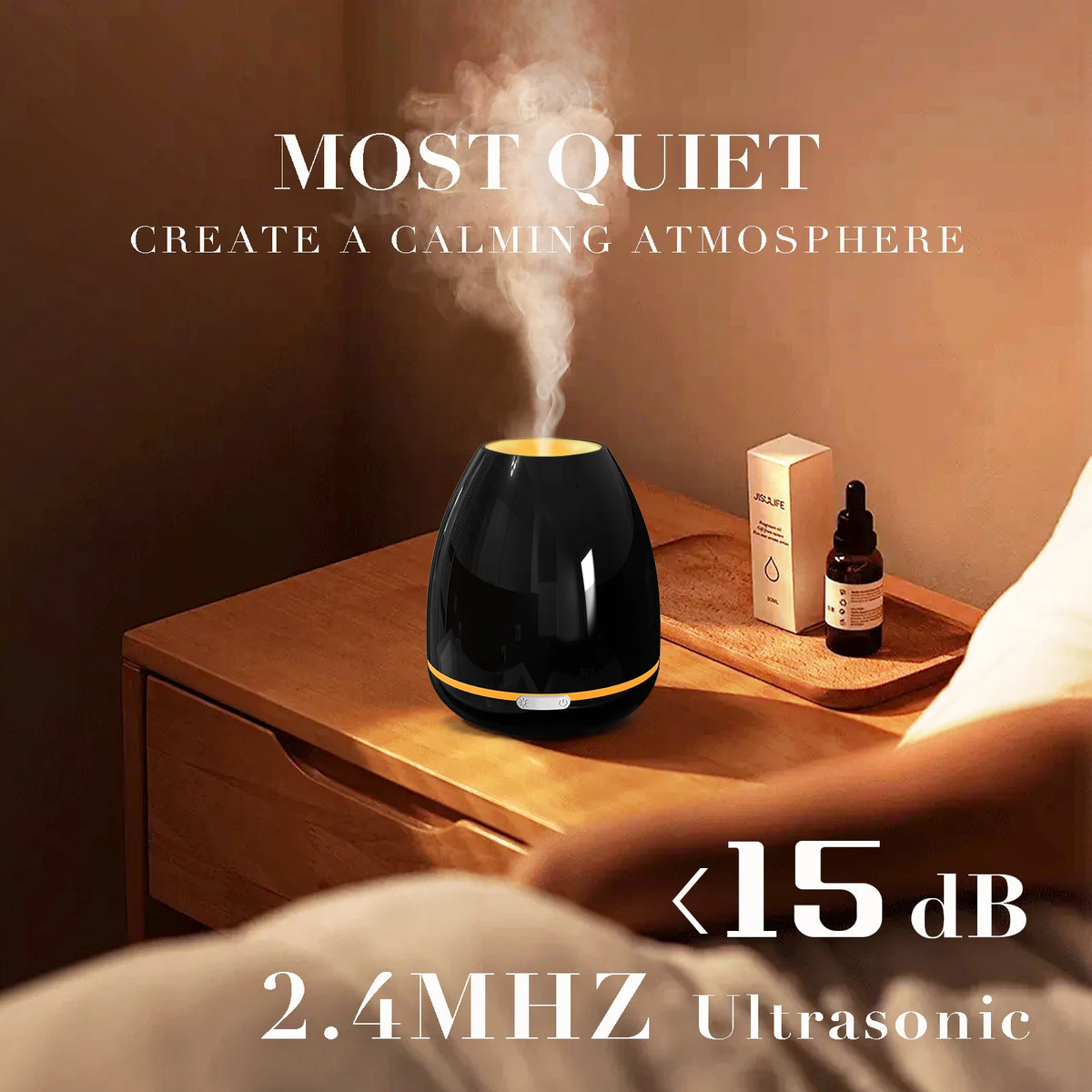 10 Oz Aromatherapy Diffuser, 2 Colors, Cool Mist Air Humidifier, Essential Oils Diffuser with 7 Colors Light