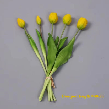 5pcs Artificial Flowers Soft Tulip  Real Touch