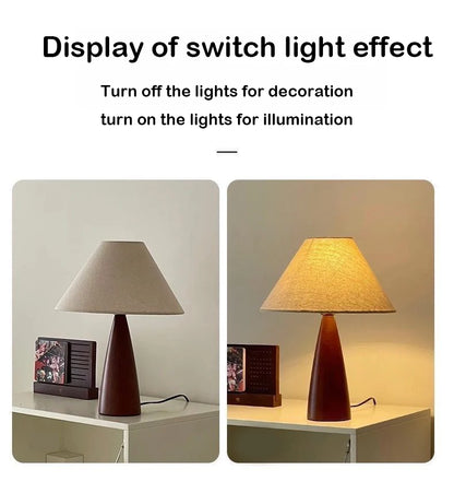 Iron-made Retro Fabric Desk Lamp Indoor
