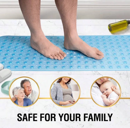 Extra Long Non Slip Bathtub Shower Mat 40 X 16 Inch, Drain Holes, Machine Washable, in 4 Colors.....