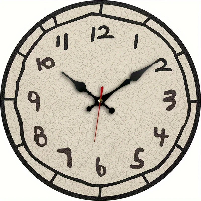 Vintage Wooden Wall Clock - Silent Quartz, Battery Operated (AA Batteries Not Included)