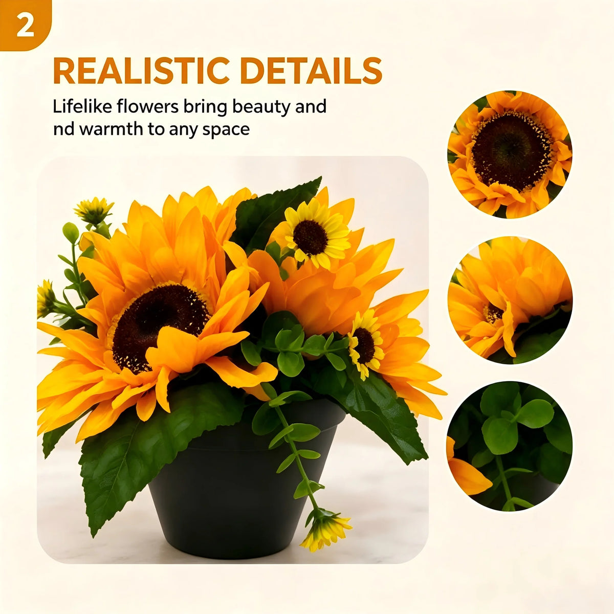 4 Styles Artificial Sunflowers Pink Roses Yellow Roses Lilies Long Lasting...