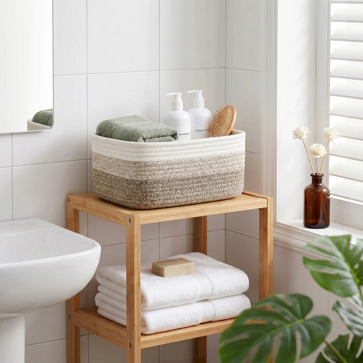 Cotton Rope Storage Basket Woven Basket