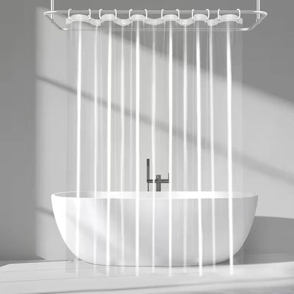 Clear Shower Curtain Liner 72 X 72 Inch, Waterproof Mold‑Resistant Plastic Shower Curtain Inner Liner with 12 Hooks.....