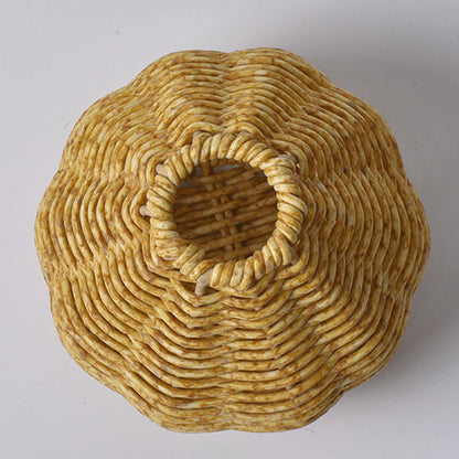 Handmade Vintage Hand Woven Rattan Vase