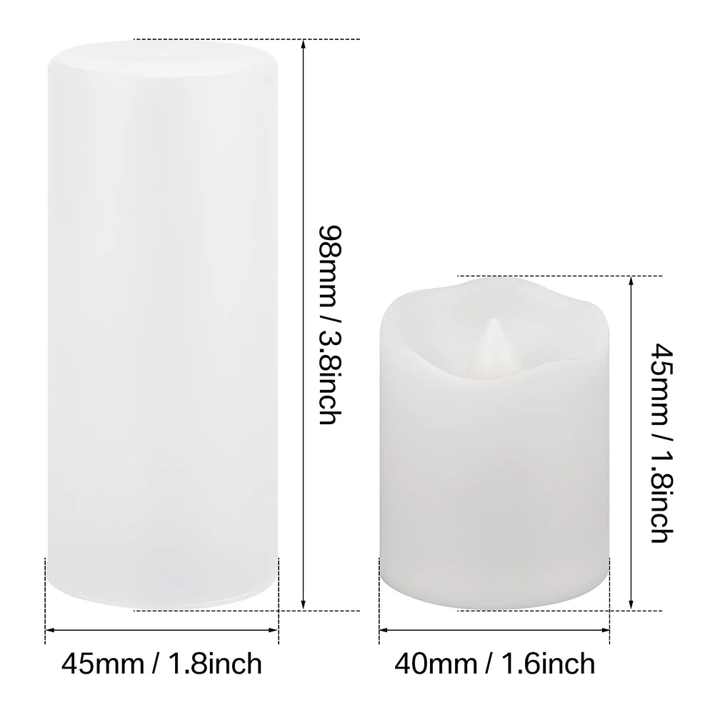 12 Rechargeable Led Candles Timer Remote LED Light Flameless.....