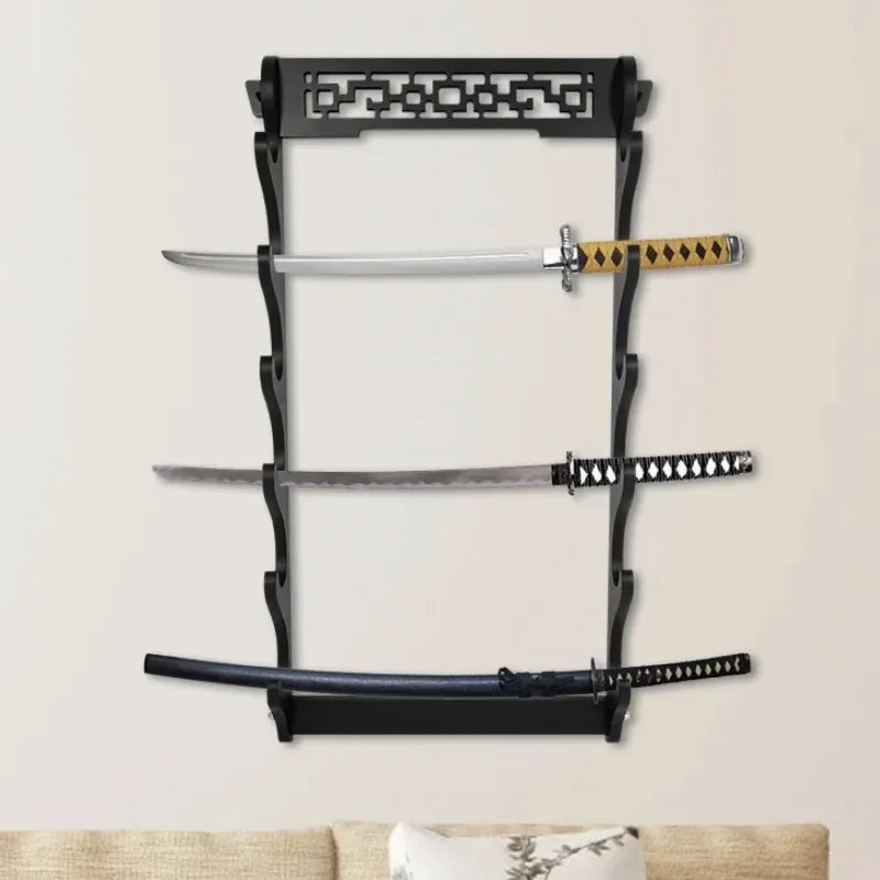 4/5/6-Layer Wooden Katana Sword Shelf Holder....