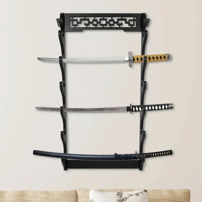 4/5/6-Layer Wooden Katana Sword Shelf Holder....