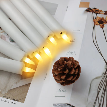 6.6 Inch LED Flameless  Candles with Remote, 6/12 PCS, 2 AAA Battery's needed, 3D Flickering