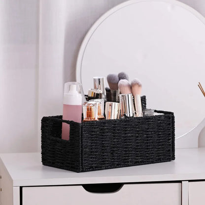 Set of 2 Foldable Wicker Storage Baskets...