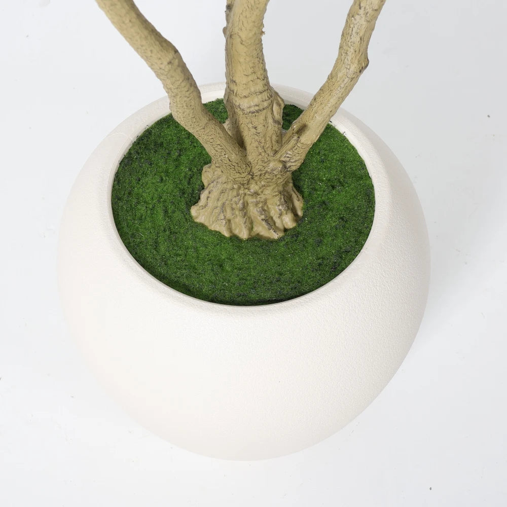 8FT Artificial Olive Tree With Big Decorative White Planter...
