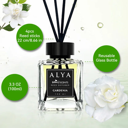 3.3oz Reed Diffuser Set with 14 Different Scents & 4 Incense Sticks, Essential Oil Air Freshener....