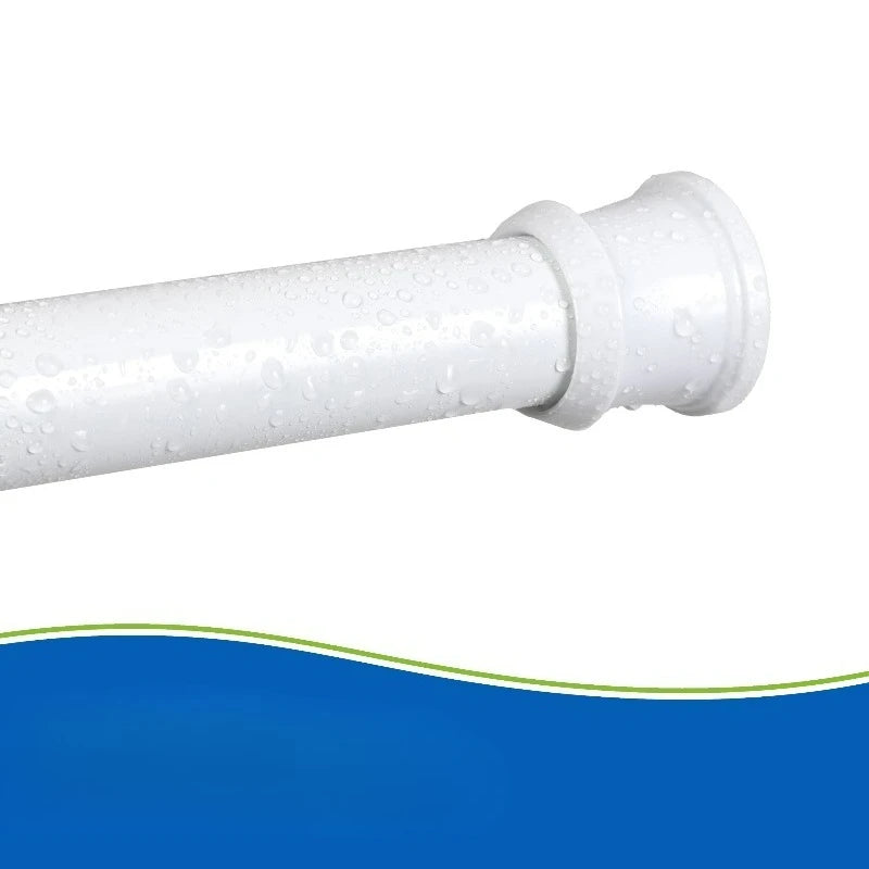No Tools Rust-Resistant Painted Steel Tension Bar,  Stall Shower Curtain Rod