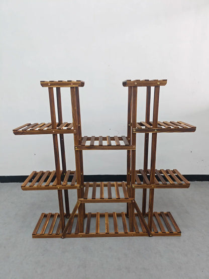 Wooden Multi-Tiered Plant Stand for Outdoor Indoor