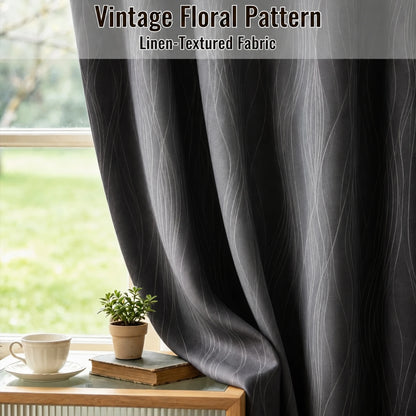 2 Panels Total Blackout Window Curtains, Grommet Top Drapes for Bedrooms, 100% UV Blocking, $ Sizes....